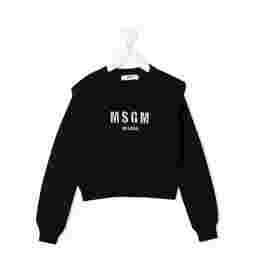 ◆키즈◆21FW 키즈 로고 자수 스웨터 셔츠 맨투맨 블랙 MS027805 110