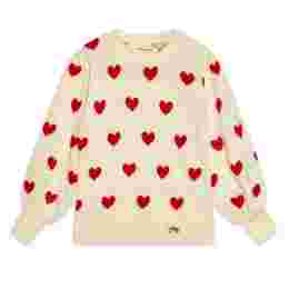 ◆키즈◆24FW 키즈 하트 니트 바닐라크림 FUJI JUMPER VANILLA CREAM