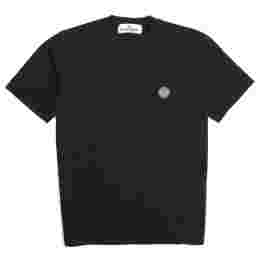 ◆12주년◆여성 체스트 로고 패치 티셔츠 블랙 741620147 V0029