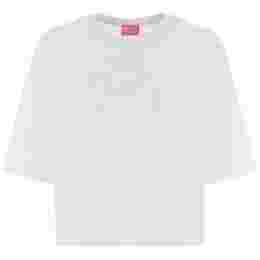 ◆당일◆24SS T-ROWY 컷 아웃 크롭 티셔츠 화이트 A11559 0NIAX 100