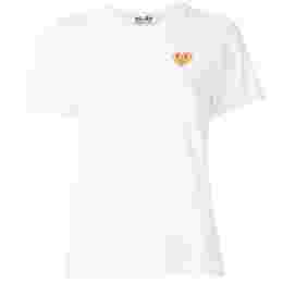 ◆당일◆22SS 여성 골드 하트 와펜 패치 티셔츠 화이트 AZ-T215-051-4
