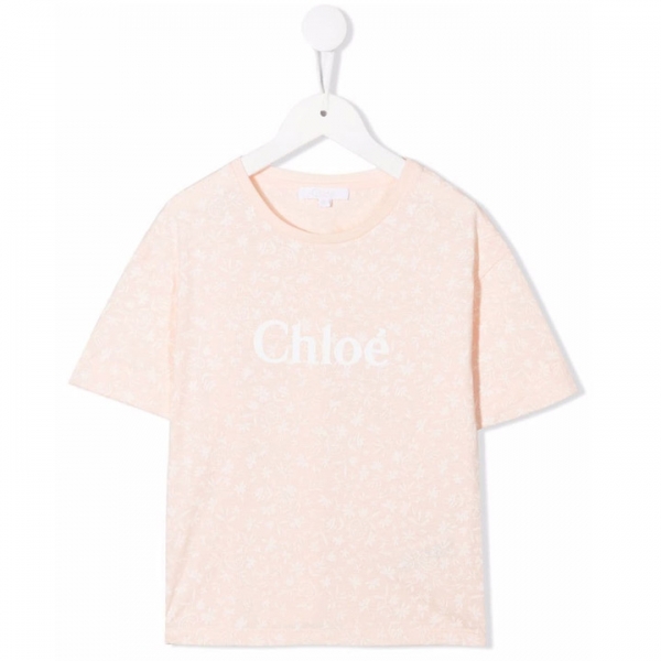 ◆키즈◆22SS 여성 로고 플로럴 티셔츠 핑크 C15D48 45F