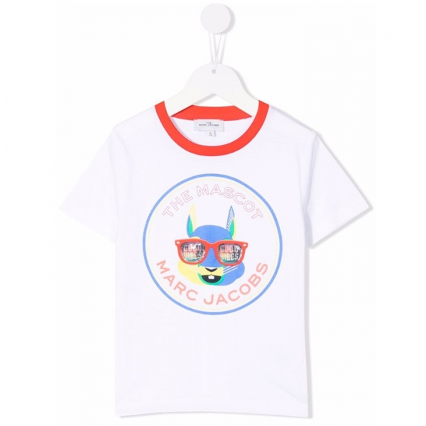 ◆키즈◆22SS 키즈 마스코트 로고 티셔츠 화이트 W25533 10B